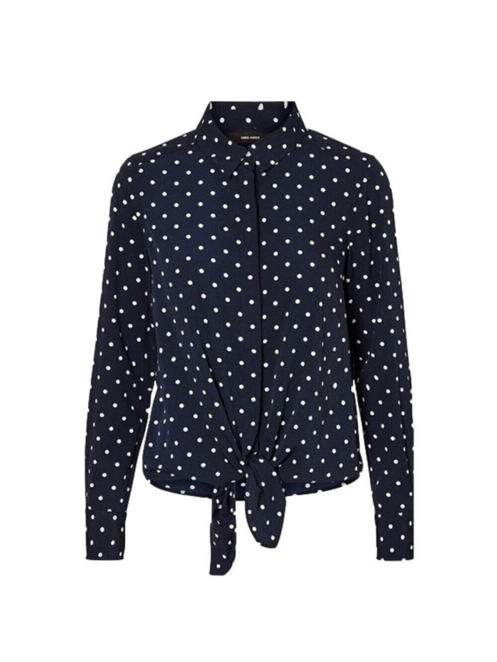 Vero Moda Polka Dot Tie Top Long Sleeve NWT